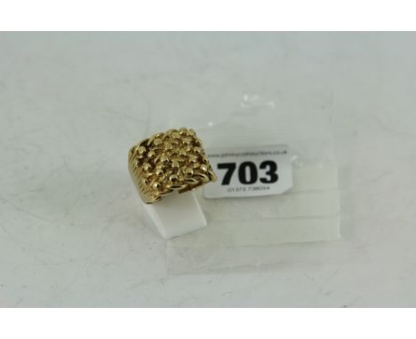 9ct yellow gold Keeper ring 23g size: Z 