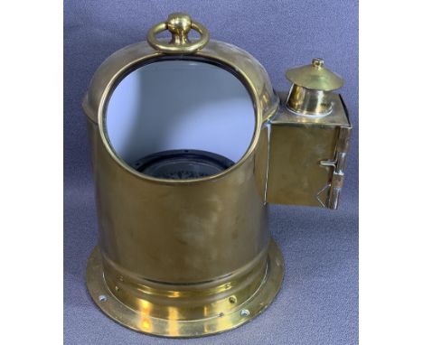 GIMBAL COMPASS within a brass surround with integral lamp