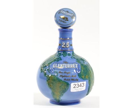 The Glenturret 25 YO blue ceramic jug 