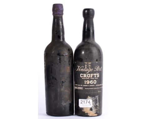 John Lupton & Son 1912 (presumed vintage port) and Croft 1960