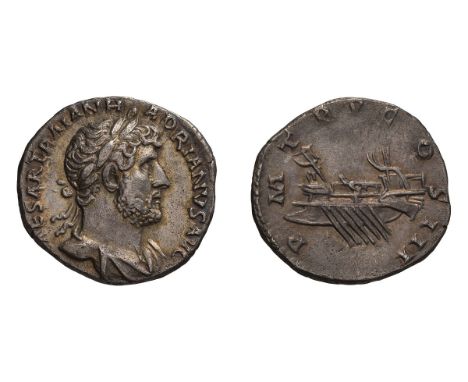  117-138 AD. Denarius, 3.29gg (6h). Rome, c. 121-4 AD. Obv:[ IMP C]AESAR TRAIAN H - ADRIANVS AVG Bust laureate, draped right,