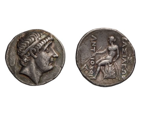  281-261 BC. Tetradrachm, 17.05gg (11h). SeleuceiaObv: Diademed head of Antiochus I right. Rx: ΒΑΣΙΛΕΩΣ - ΑΝΤ - ΙΟΧΟΥ Apollo,