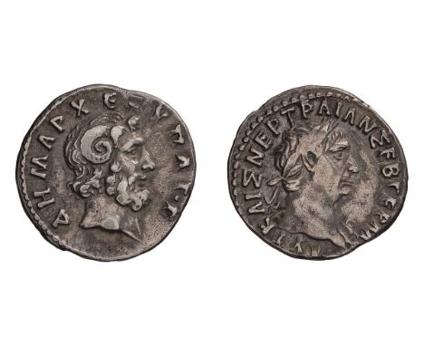  98-117 AD. Hemidrachm, 1.78gg (7h). Cyrenaica, 100 AD. Obv: AYT ΚΑΙΣ ΝΕΡ ΤΡΑΙΑΝ ΣΕΒ ΓΕΡΜ Bust laureate right, with fold of a