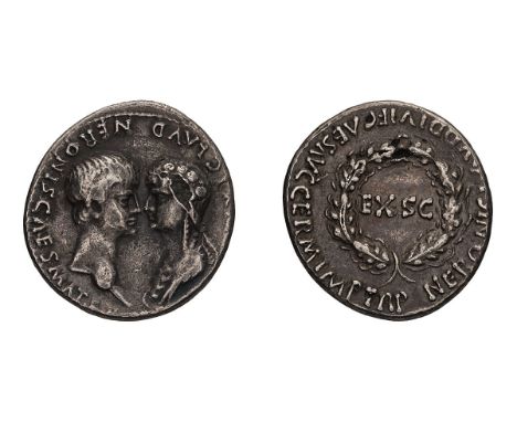  54-68 AD. Fourrée Denarius, 2.95gg (6h). Lugdunum, 54-5 AD. Obv: [AGRIPP AVG DI]VI CLAVD NERONIS CAES MATER Head bare of Ner