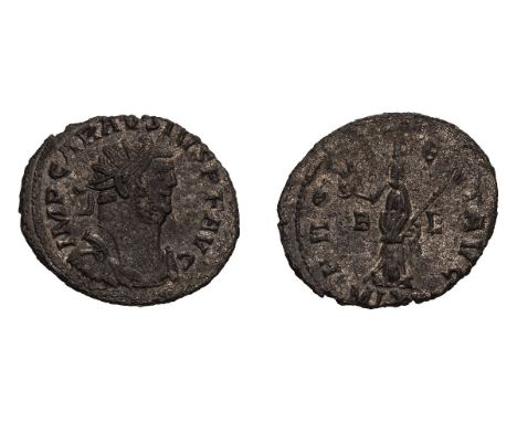  287-293 AD. Antoninianus, 4.14gg (7h). . Obv: IMP C CARAVSIVS P F AVG Bust radiate, draped, cuirassed right, seen from front