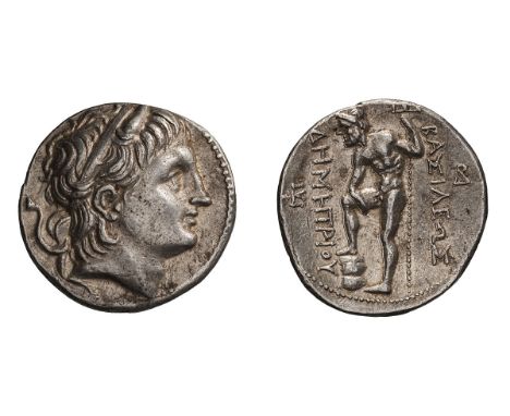  306-283 BC. Tetradrachm, 17.33gg (3h). Amphipolis, c. 289-288 BC. Obv: Diademed head of Demetrius right, with bull's horns. 