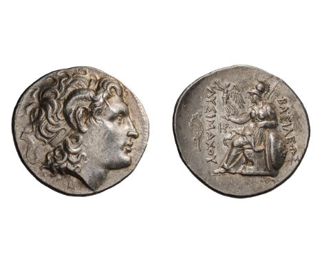  305-281 BC. Tetradrachm, 17.24gg (11h). Lampsacus, 297/6-282/1 BC. Obv: Diademed head of Alexander the Great right, with hor