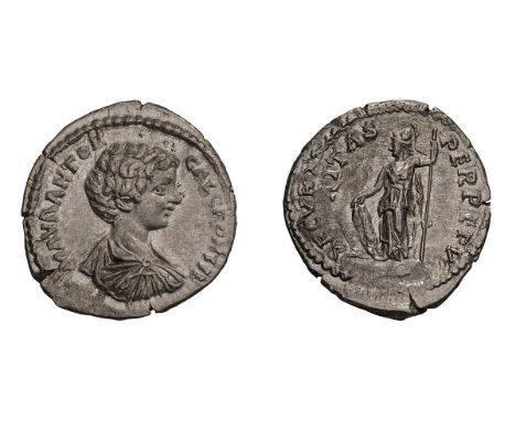  195-198 AD. Denarius, 3.41gg (11h). New-style Eastern Mint, 197 AD. Obv: M AVR ANTON - CAES PONTIF Bare-headed, draped, cuir
