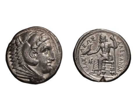  336-323 BC. Tetradrachm, 17.20g (4h). , "Amphipolis," c. 323-320 BC. Obv: Head of Heracles right, wearing lion-skin headdres