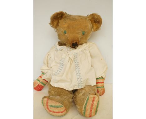 Very early Merrythought teddy bear (button in ear)