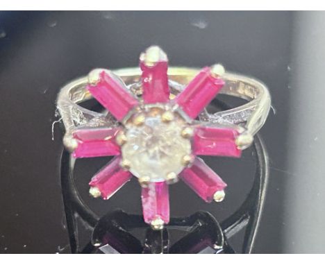 9ct Gold dress ring Weight 3.2g Size L 
