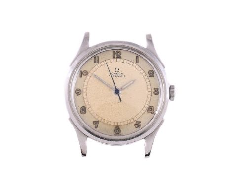 
	
		OMEGA, REF. 2438
		A STAINLESS STEEL WRISTWATCH, CIRCA 1945
		Movement: Cal. 2810, manual wind, 17 jewels
		Case: Stainl