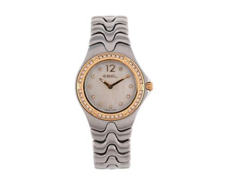 
	
		Y&nbsp;EBEL, SPORTWAVE, REF. E1956K24
		A LADY&#39;S BI-METAL AND DIAMOND SET BRACELET WATCH, NO. A013556, CIRCA 2008
		