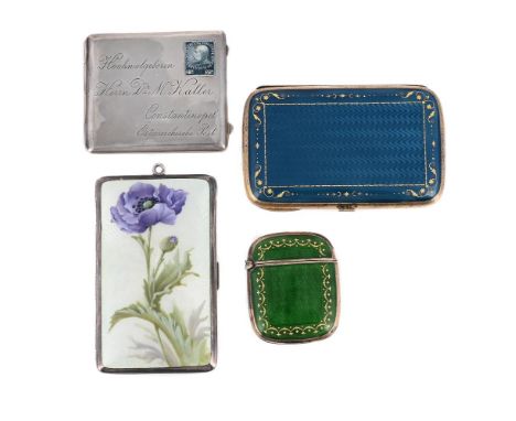 
	
		A COLLECTION OF SILVER ITEMS
		To include: an Austrian silver and enamel envelope matchbook case, Vienna 1872 - 1922 .90