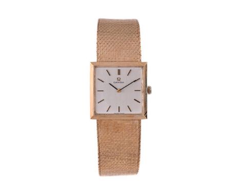 
	
		OMEGA
		A 9 CARAT GOLD BRACELET WATCH, CIRCA 1965
		Movement: Cal. 620, manual wind, 17 jewels
		Case: 9 carat gold case