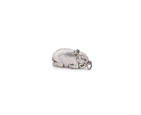 
	
		A VICTORIAN SILVER NOVELTY VESTA CASE
		DEAKIN &amp; FRANCIS LTD., BIRMINGHAM 1899
		In the form of a recumbent elephant