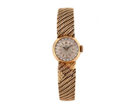 
	
		OMEGA 
		A LADY&#39;S 18 CARAT GOLD BRACELET WATCH, NO. 71156302, CIRCA 1963
		Movement: Cal. 483, manual wind, 17 jewel