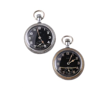 
	
		ELGIN
		A MILITARY KEYLESS WIND OPEN FACE POCKET WATCH, NO. A112540, CIRCA 1940 
		Movement: Bimetallic split balance, l