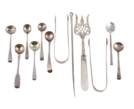 
	
		Y&nbsp;A COLLECTION OF SILVER FLATWARE
		To include: an Edwardian bread fork by Walker &amp; Hall, Sheffield 1909, with 