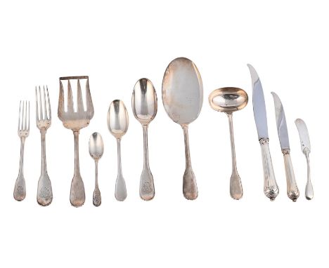 
	
		A FRENCH SILVER PART TABLE SERVICE
		EMILE PUIFORCAT, PARIS, .925 STANDARD
		Comprising:
		&nbsp;
		Twenty three table f