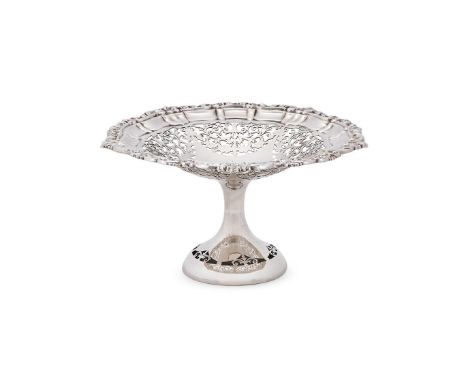 
	
		A LATE VICTORIAN SILVER PIERCED PEDESTAL DISH
		FRANK ROWLAND SNOW &amp; ROBERT ASHWORTH, BIRMINGHAM 1900
		With a chase