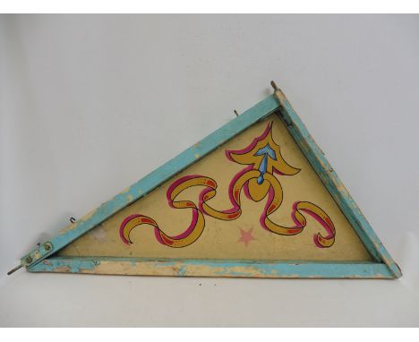 An Aladdin Magic Carpet 1950s handpainted fairground panel, 27 x 40".