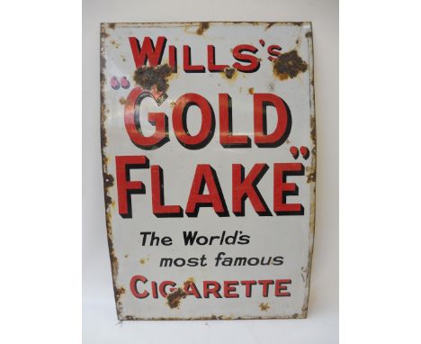 A Wills's 'Gold Flake' rectangular enamel sign, 24 x 36".