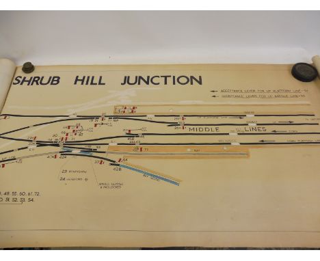 A British Railways Western Region Signal &amp; Telecommunications Engineering Dept. Worcester Shrub Hill Junction plan, Decem