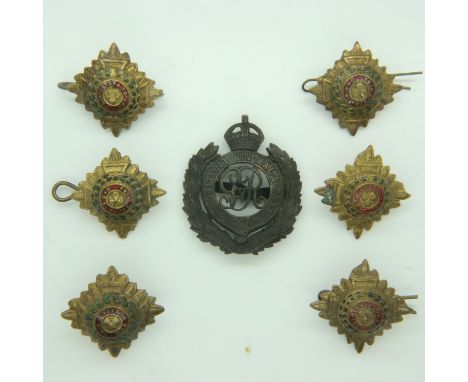 British WWI Royal Engineers officers cap badge and Captains pips. UK P&amp;P Group 1 (£16+VAT for the first lot and £2+VAT fo