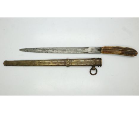 German WWII Kriegsmarine parade dagger by Eickhorn with metal scabbard later replaced grip. UK P&amp;P Group 1 (£16+VAT for t