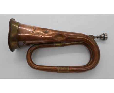 British WWII period military bugle. UK P&amp;P Group 2 (£20+VAT for the first lot and £4+VAT for subsequent lots) 