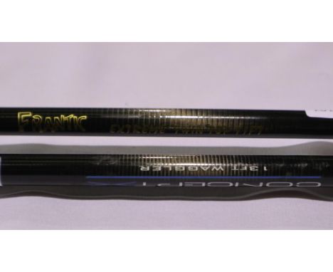 Frantic Extreme twin top 11' rod with a Concept 13' waggler rod. UK P&amp;P Group 2 (£20+VAT for the first lot and £4+VAT for