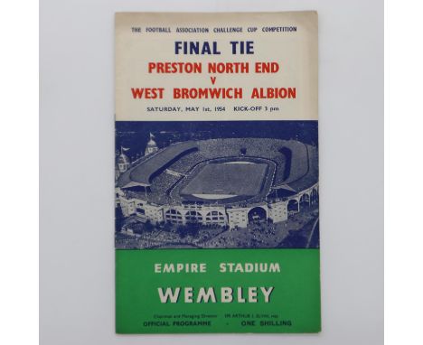 FA Cup Final programme, May 1954, Preston North End v West Bromwich Albion. UK P&amp;P Group 1 (£16+VAT for the first lot and