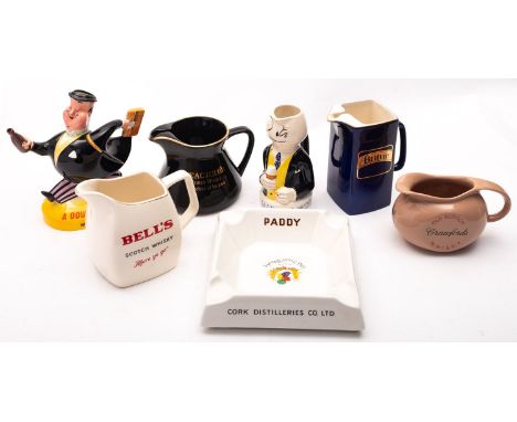 Advertising jugs; A Cognac Martell Brandy by Sandland, Hanley, brown mark, A Double Diamond impressed Beswick 1517 with black