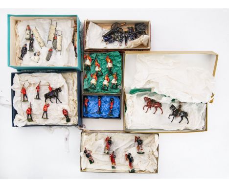 Britains toy soldiers, a mixed collection with parts missing, damaged, worn or figures missing from sets, including: Highland