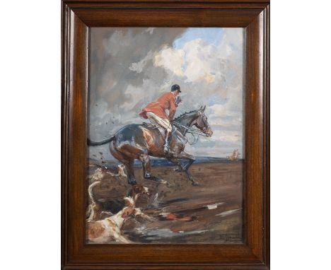 Lionel Edwards (British, 1876-1966)A hunting sceneGouache28.5 x 20.5cmSigned lower right