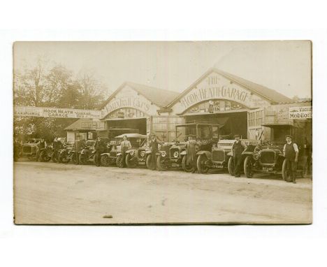 VAUXHALL. A collection of 54 postcards and photographs of pre-1930 Vauxhall motorcars including a view of Hook Heath Garage, 
