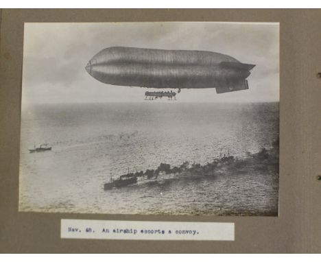 PHOTOGRAPHS, MILITARY. Two albums containing 44 mounted official First World War photographs, measuring 19 x 14cm, including 