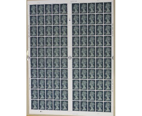 A collection of Great Britain 1980s complete sheets, mint, including 1985 £1.41 definitive (total face value £1264), together