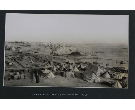 PHOTOGRAPHS. An album titled 'Gallipoli 1915' containing 21 tipped-in photographs relating to Gallipoli during the first worl
