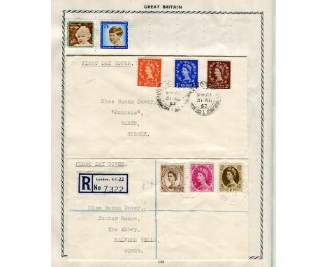 A collection of world stamps in four albums, including an album with 1937 and 1953 Coronation omnibus sets mint, 1953-54 Tudo