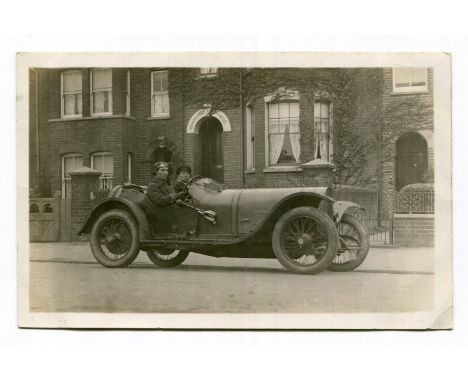 SUNBEAM. A collection of 72 postcards and photographs of Sunbeam motorcars, including a postcard identified as '1914 Sunbeam 