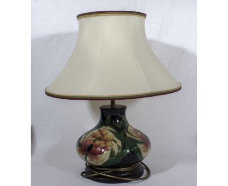 A Moorcroft table lamp and shade