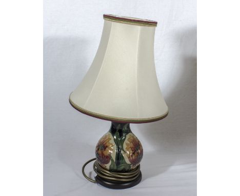 A Moorcroft table lamp and shade