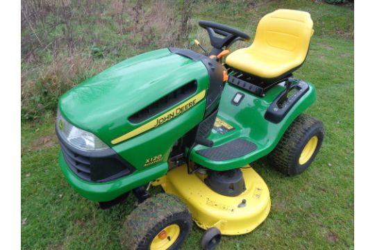 john deere x120 ride on mower