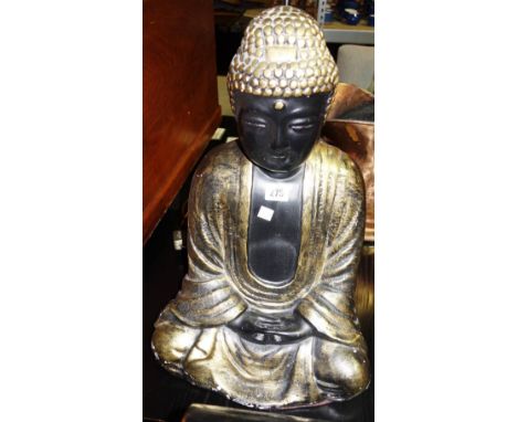 Collectables, including; a gilt wood Buddha lamp, a mahogany mantel clock, two Lladro figures, Imari cheese plate and cover, 