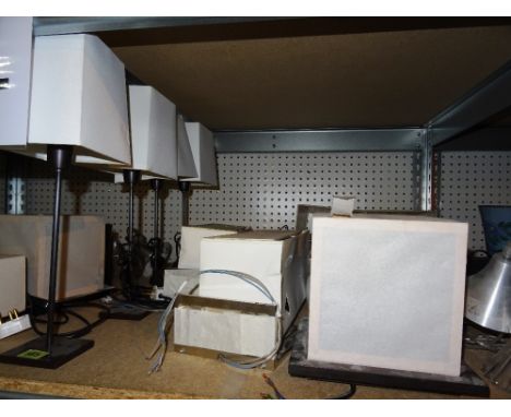 Lighting, including; mainly 20th century lamps and wall lights on chrome and metal bases, (qty). 