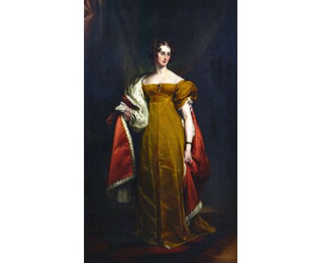 English School (19th century), Portrait of Mrs Langford Brook, of Mere Hall, Cheshire, daughter of Admiral Sir Charles Rowley