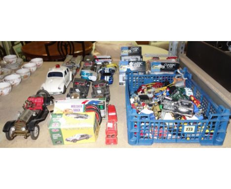 Toys, comprising; a quantity of play worn and boxed die cast toys, (qty). 