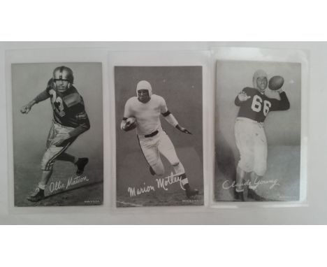 AMERICAN FOOTBALL, exhibition cards, full-length player portrait in action poses, c.1950, teams inc. New York Yanks, Baltimor